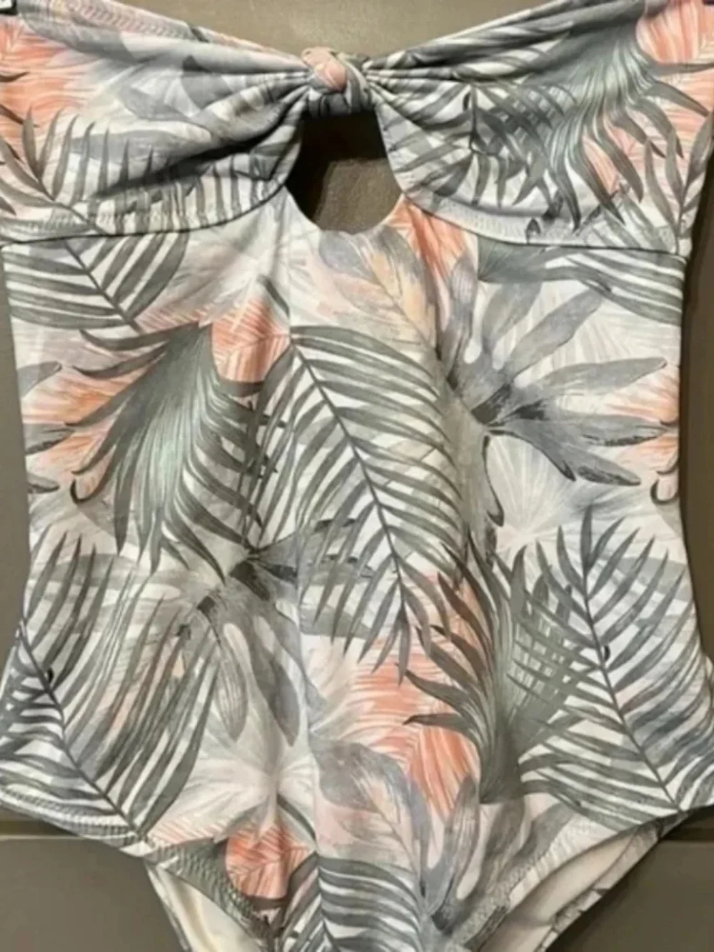 Eberjey Lulu Palmera Tropical Leaf One Piece Cutout Swimsuit Size Small